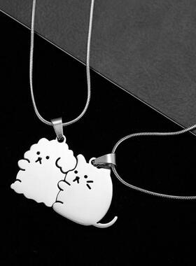 闺蜜项链一人一半项链姐妹