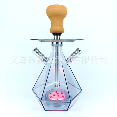 跨境电商货源水烟产品水烟厂家亚克力钻石菱形烟壶shisha hookah
