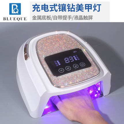 跨境充电式便携美甲灯反光内胆底板快干UV固化光疗机LED指甲烤灯