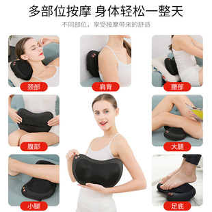 跨境颈椎按摩枕批发揉捏热敷多功能腿部按摩器靠垫肩腰背部按摩仪