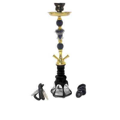 跨境新款阿拉伯玻璃水烟壶ktv酒吧专用爆款全套双管水烟壶hookah