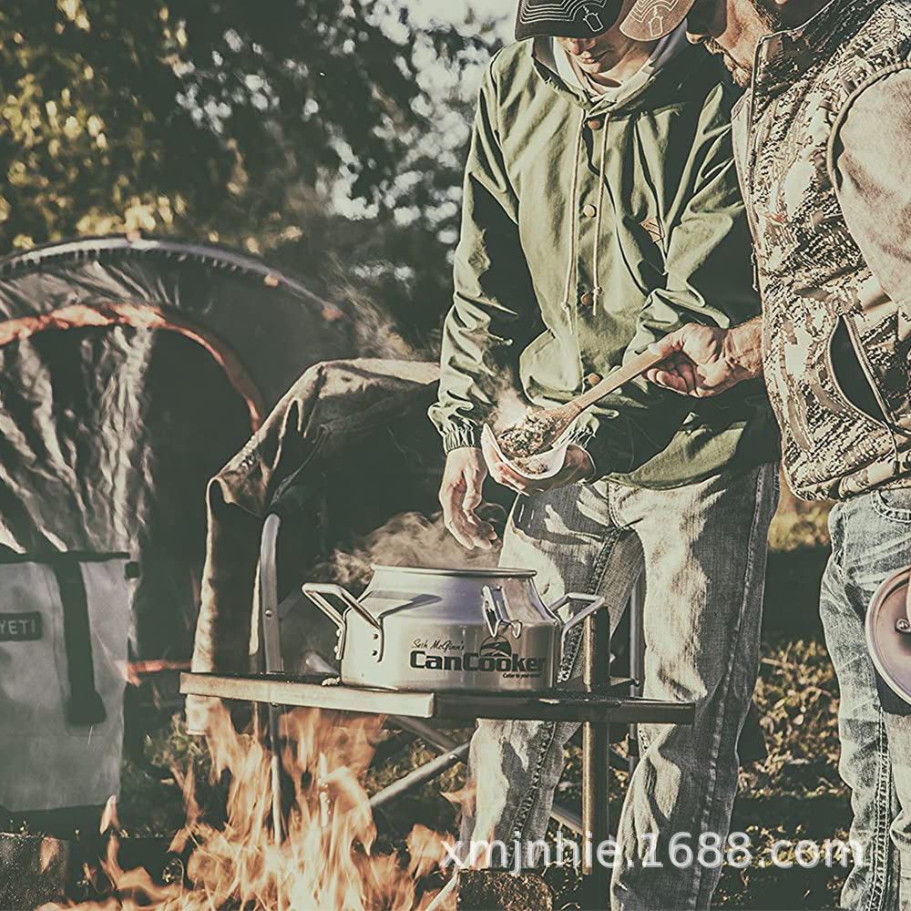2加仑铝制高压锅露营高原微压锅蒙古便携烤肉压力锅野炊户外