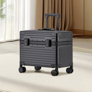 全铝镁合金防震摄影箱横版机长箱18寸金属行李箱20寸直角拉杆箱子