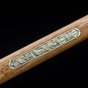 龙泉市刀剑高锰钢素装一体居合棍直刀中款唐横刀影视硬宝剑未开刃