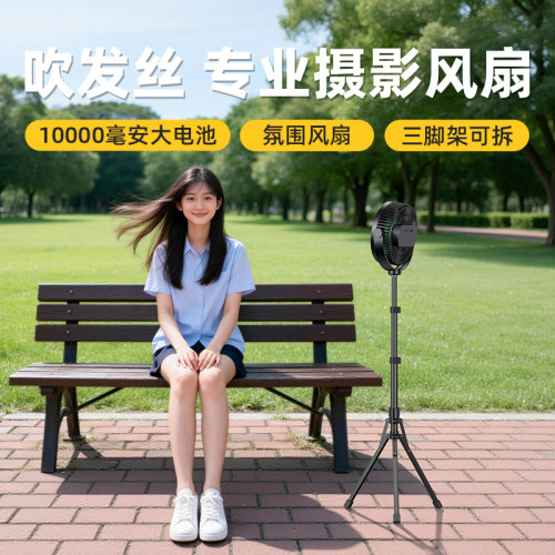 户外拍摄电风扇立式三脚架风扇