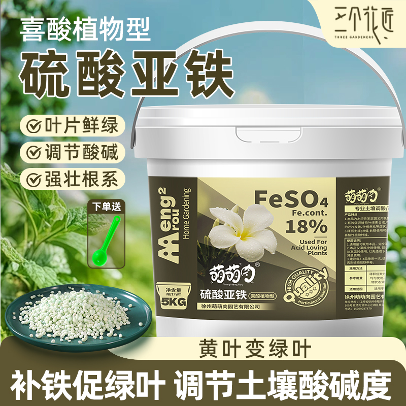 硫酸亚铁花肥酸性防黄叶室内通用