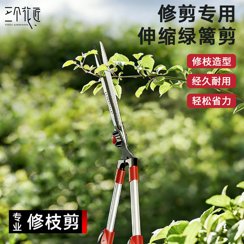园艺剪刀大剪刀修枝剪果树粗枝可伸缩篱笆剪园林草坪绿化专用剪子