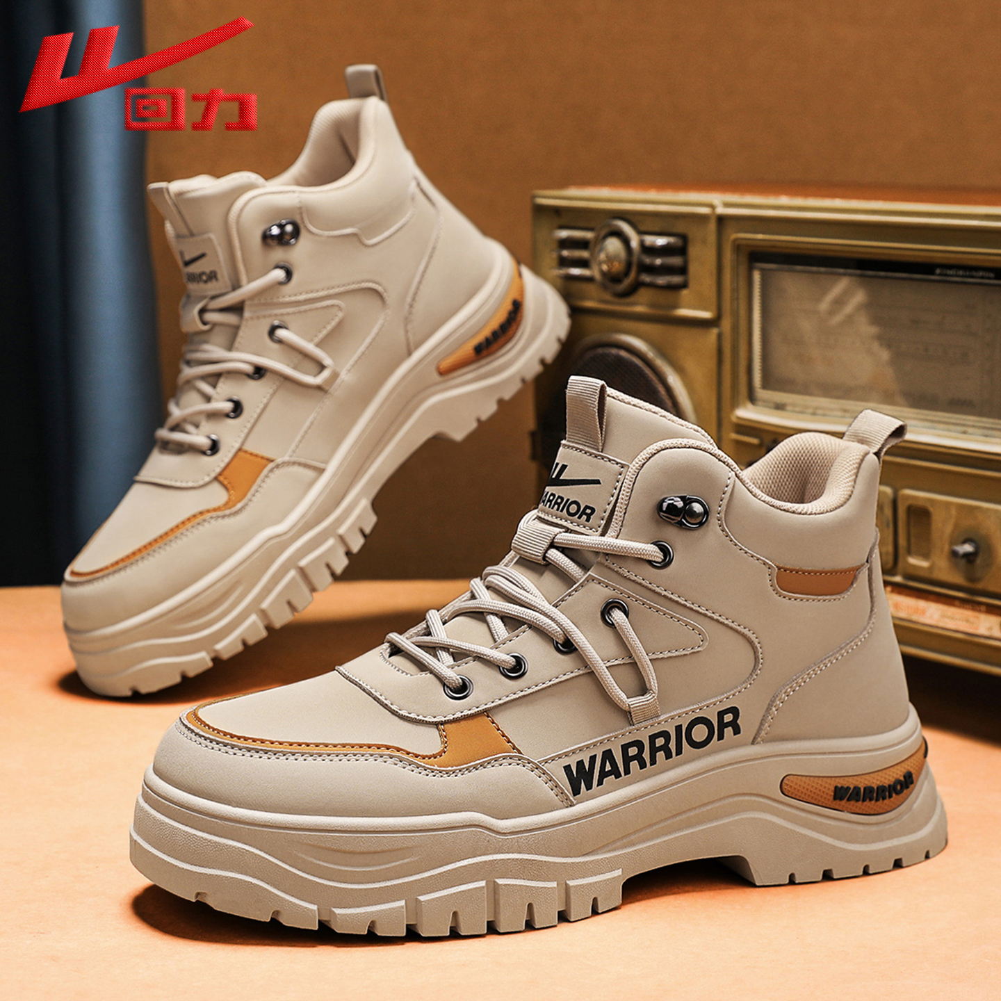 回力正品男鞋厚底耐磨时尚单鞋男