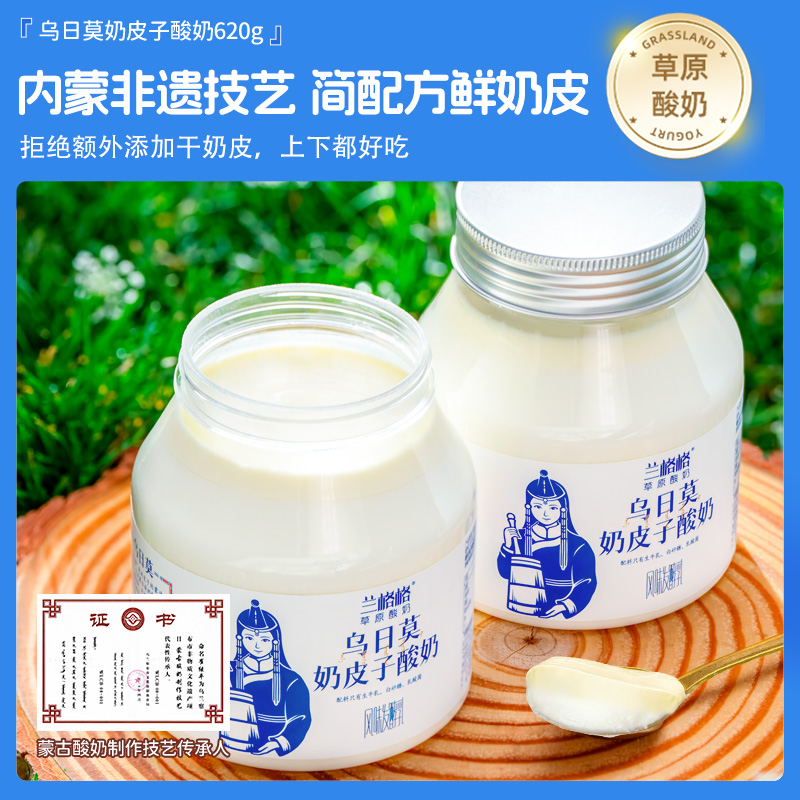 兰格格乌日莫奶皮子酸奶顺丰包邮