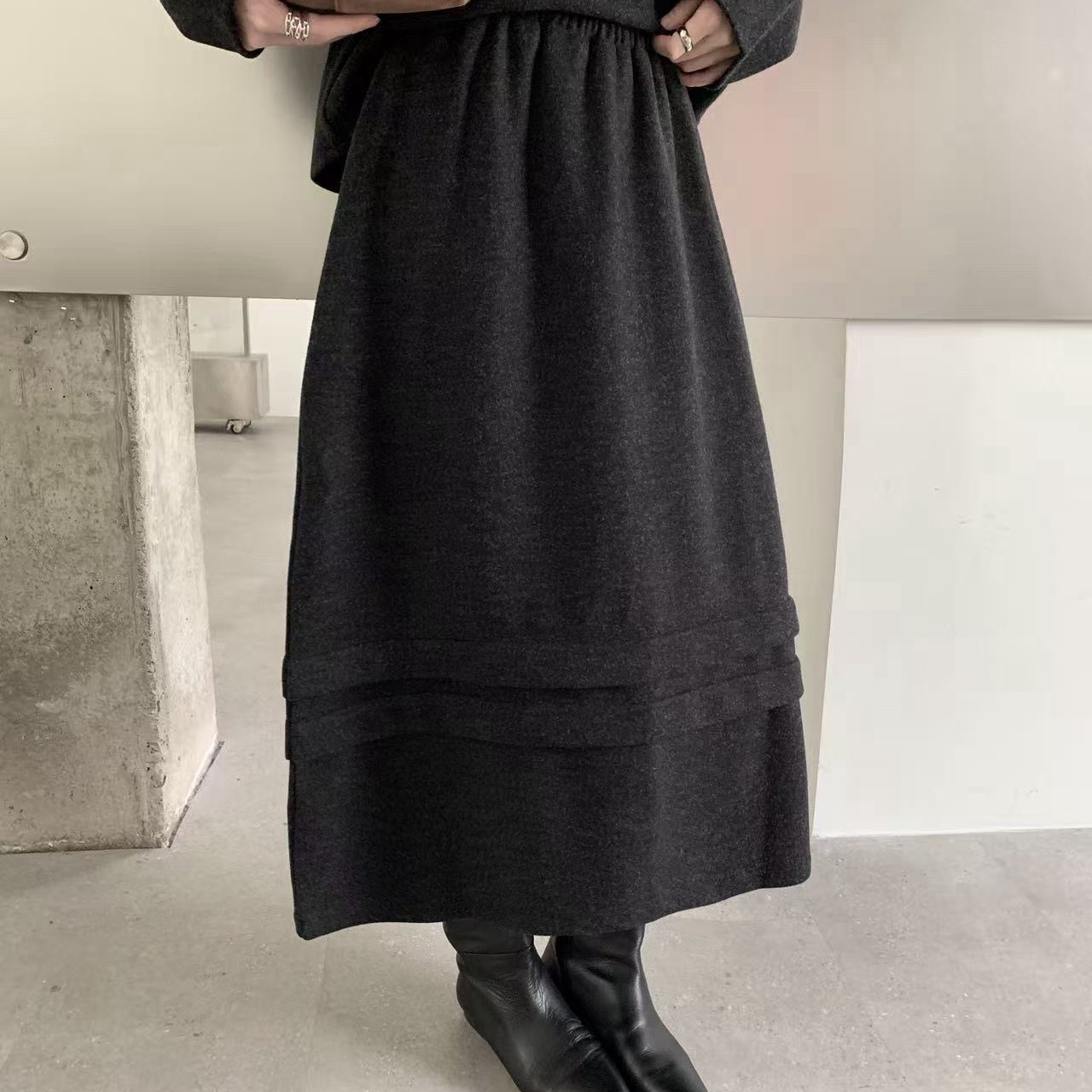 eternal.西子-冬季首爆全松紧宽松大裙摆质感不挑人半身裙51758