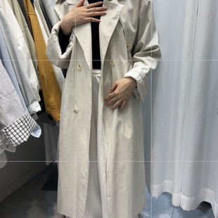 ximi.希米-26年早春韩系休闲高级感长款系带风衣(配腰带)1630