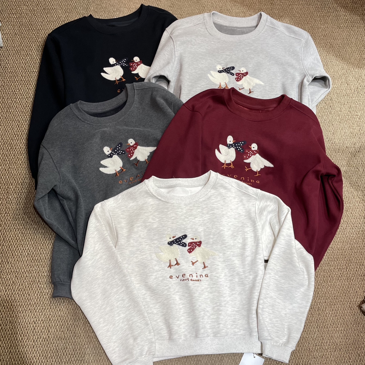 1986-冬上新韩系卡通加绒休闲宽松圆领百搭卫衣62260