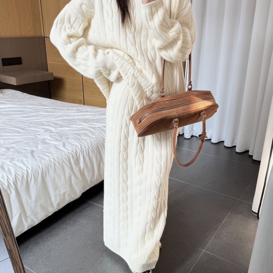 agge-花粗针针织休闲百搭气质显瘦款半身裙（含100绵羊毛）59-836