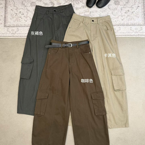 LARTI-秋上新极简纯色显瘦弯刀休闲裤(不含上衣+包包+腰带)20122