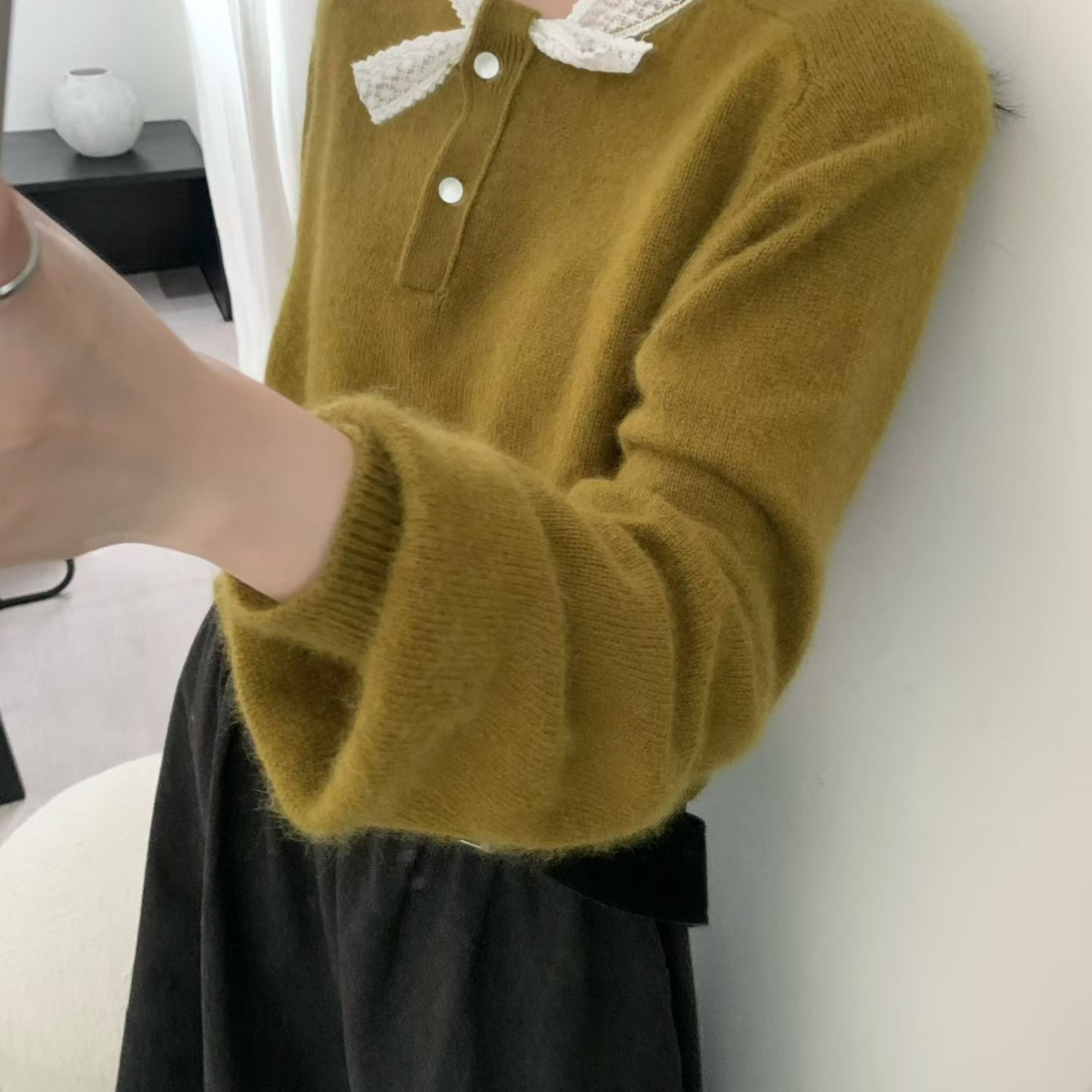 Dumpling.饺子家-系慵懒风针织衫提针织衫(含29.5羊毛)010-25653