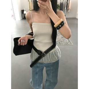 吊带辣妹背心A141 26年夏上新韩标精致短款 The Breathe