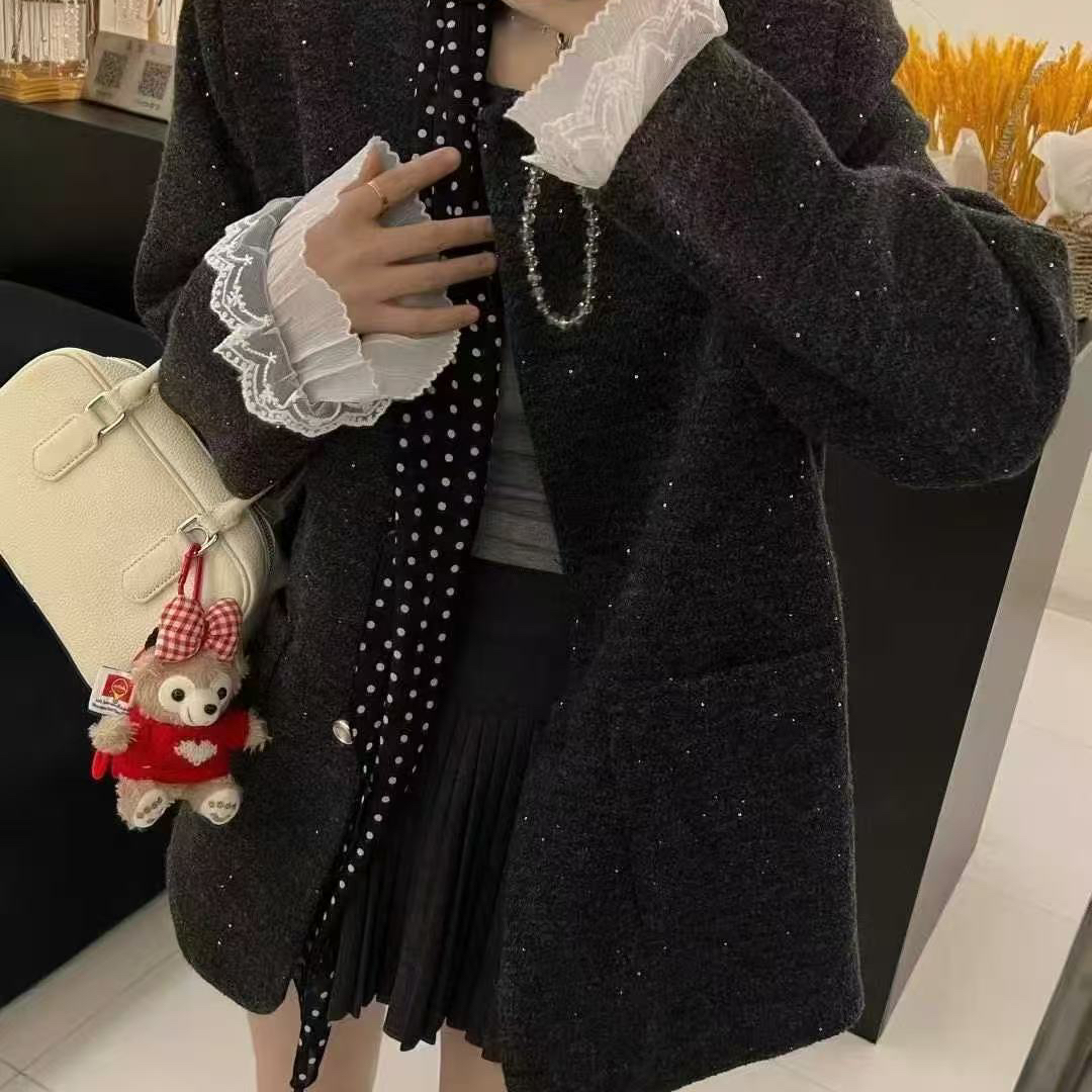 Miss Rao欣尧AOT-大版千金风外套配波点丝巾短外套(配丝巾)60507