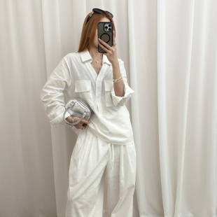 无上衣飘带 STYLE 休闲裤 性松紧松弛感抽绳腰头阔腿裤 5072 风格