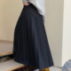 歌铭 APXIVI 微光裙摆春上新不规则拼接毛呢百褶裙半身裙N962C