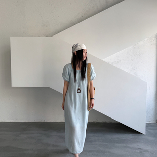 周末 款 L2659Y SUNSET 连衣裙GW26S 日落 麻感短袖 BEFORE 灯笼袖