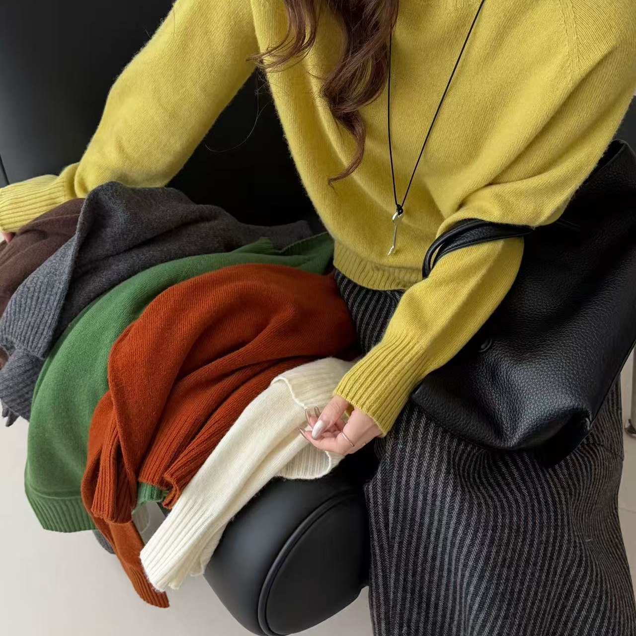 媞宝-高品质山羊绒百搭圆领软糯针织打底衫(含96.5绵羊毛)82366