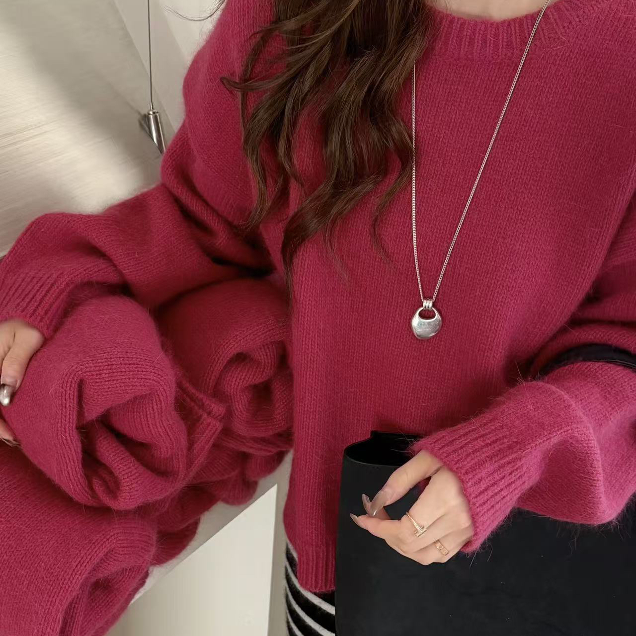 媞宝-补单王长毛羊毛蜜熊韩风圆领保暖毛衣(含17.8绵羊毛)86029