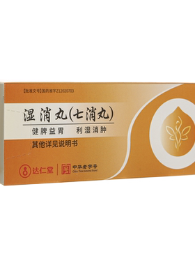 【达仁堂】湿消丸0.12g*50丸*6袋/盒