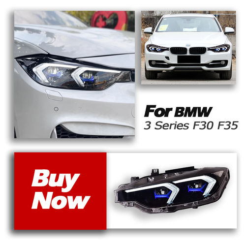 适用于13-19款宝马3系大灯总成F30F35改装新款LED日行灯流光转向