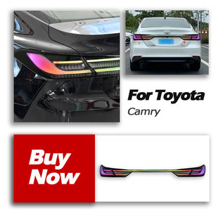 RGB幻彩贯穿后尾灯流光转向 八代凯美瑞尾灯总成改装 适用于18 23款