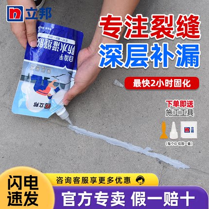 立邦水泥地面裂缝修补剂屋顶防水墙体灌缝胶填缝堵漏王补漏材料