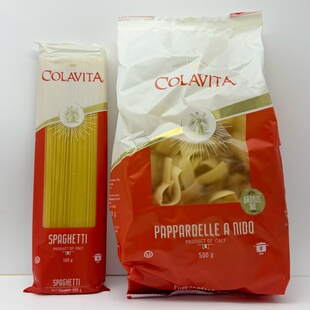 COLAVITA意大利面500g巢形/直身形杜兰小麦粉健身低脂速食主食