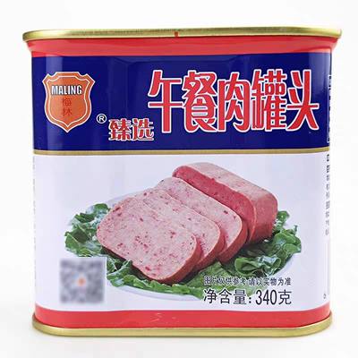 中粮梅林午餐肉罐头340g方便速食火锅泡面拍档螺蛳火鸡面早餐食品