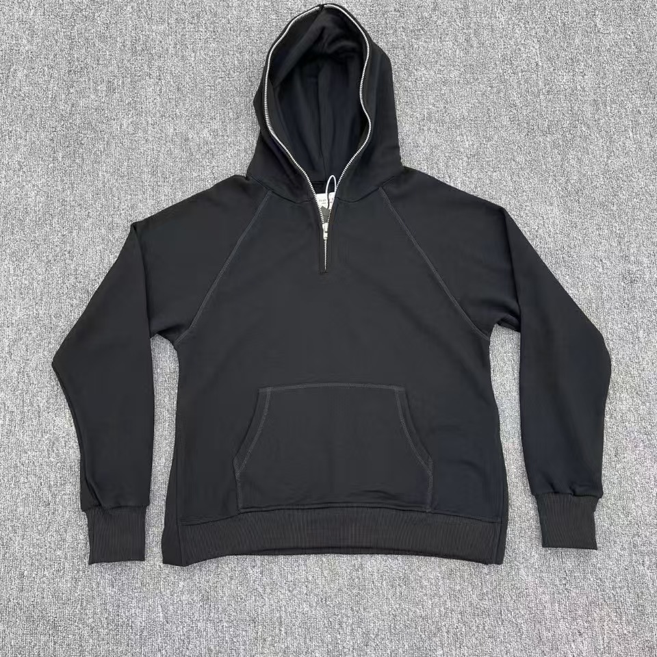 亮叔连帽拉链长袖开叉卫衣