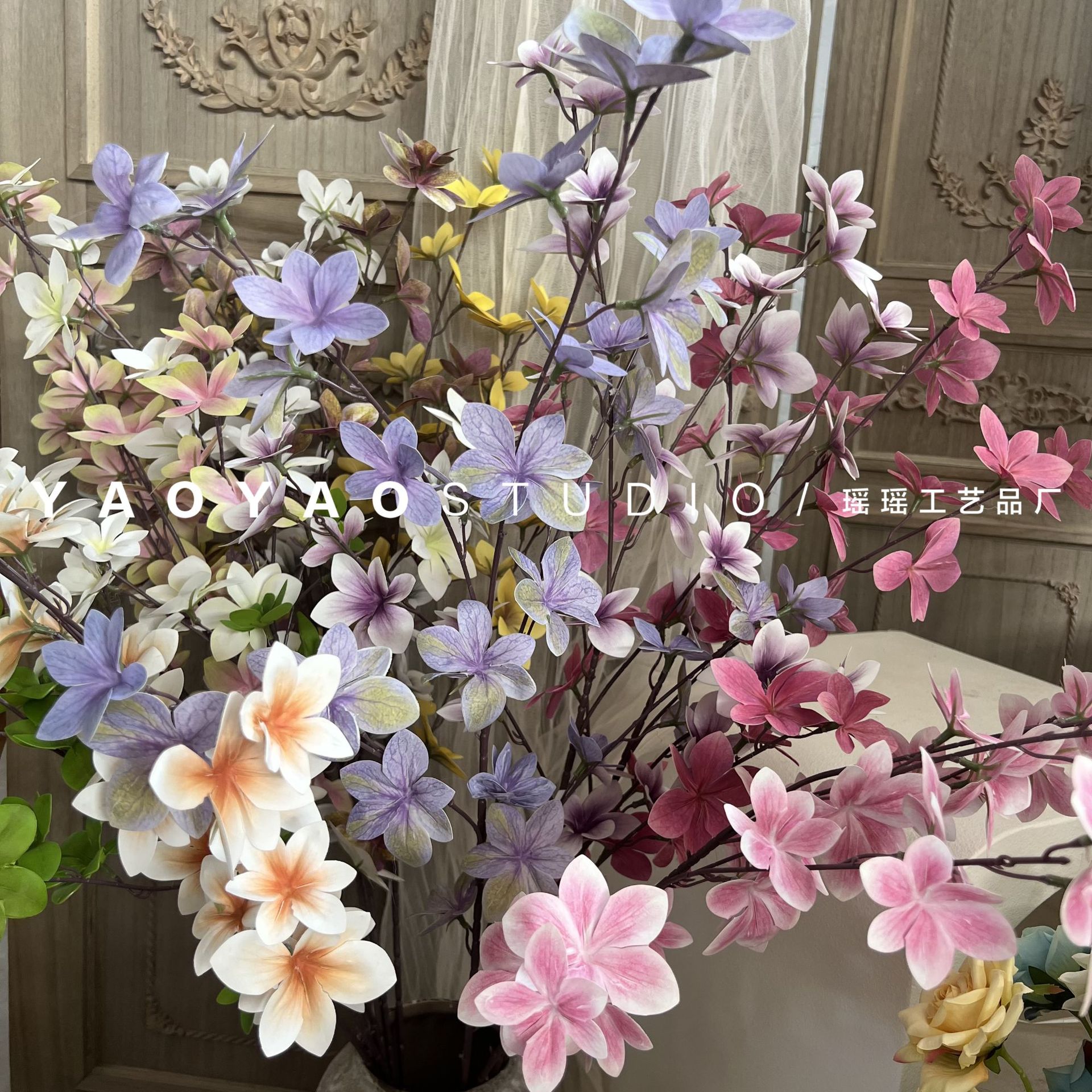 3D打印彩色吊钟 马醉木仿真植物假花仿真花摆设客厅餐桌装饰花束