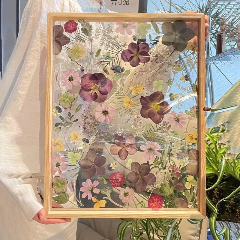 双面透明相框diy手工树叶压花植物标本干花展示框创意画框摆台