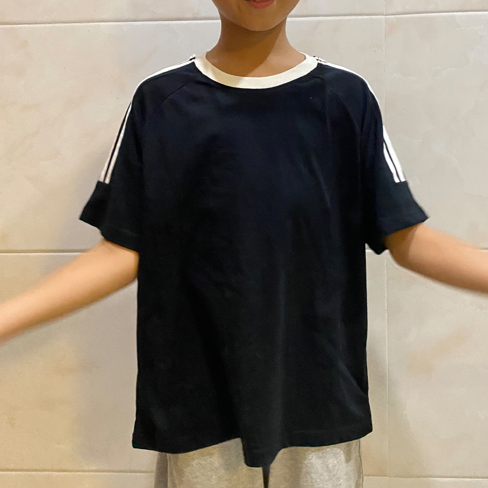 男童T恤纯棉夏装儿童短袖T男孩落肩宽松上衣男生透气运动短衫