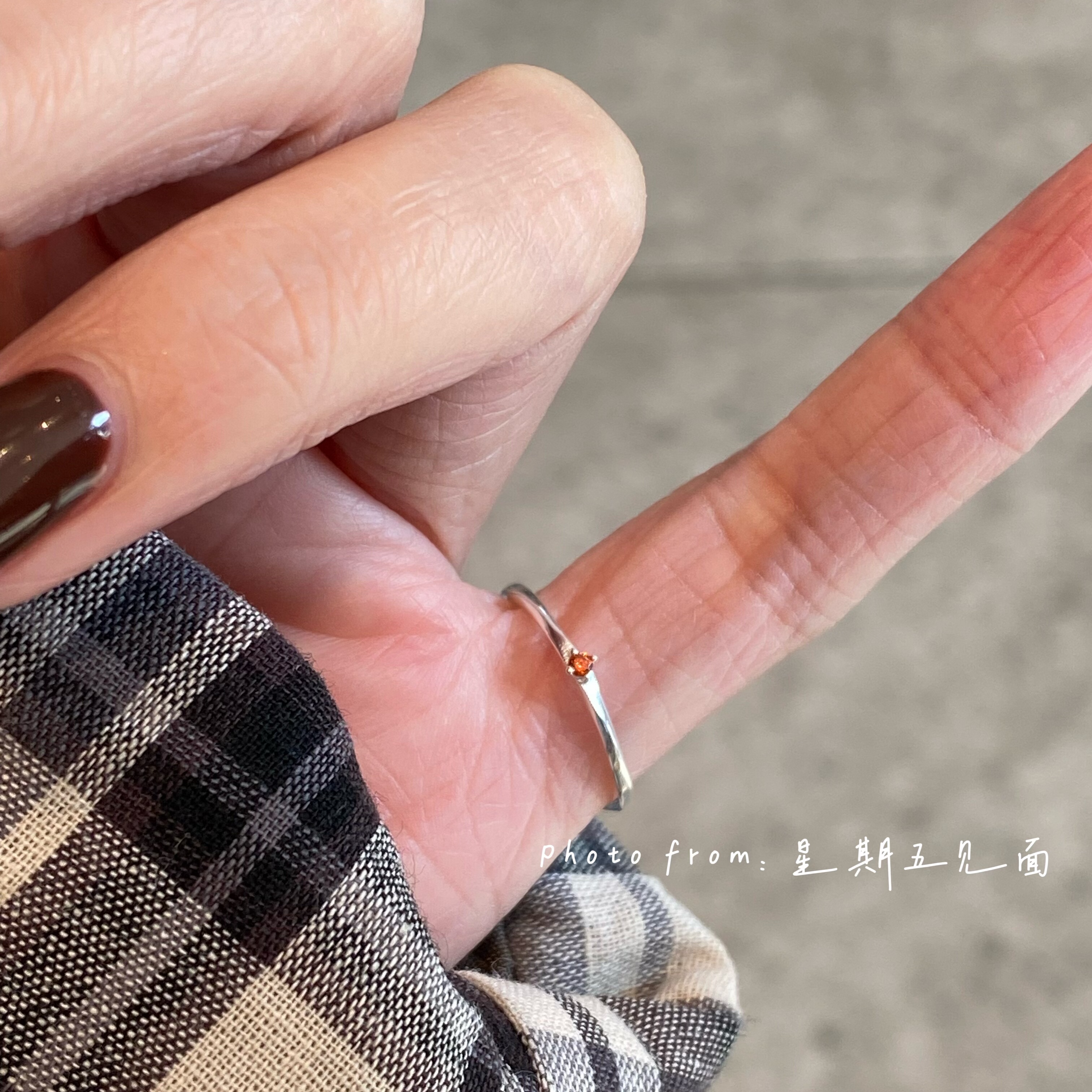 原创设计莫比乌斯尾戒极细造型