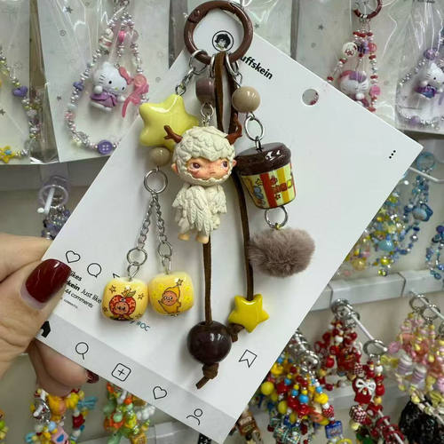 萌粒小野鸟人星星人改娃钥匙扣