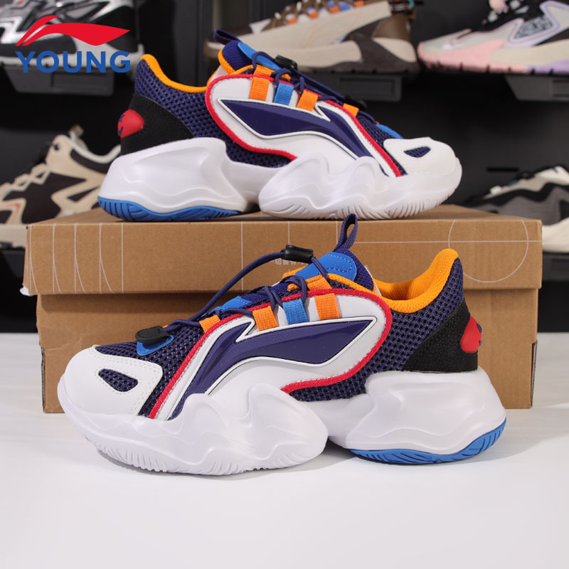 李宁儿童行星新款轻便透气老爹鞋