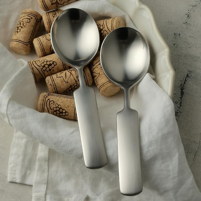 Purfi Perli 食品级304不锈钢 砂光 饭勺 汤勺 单人勺 纯手工打磨