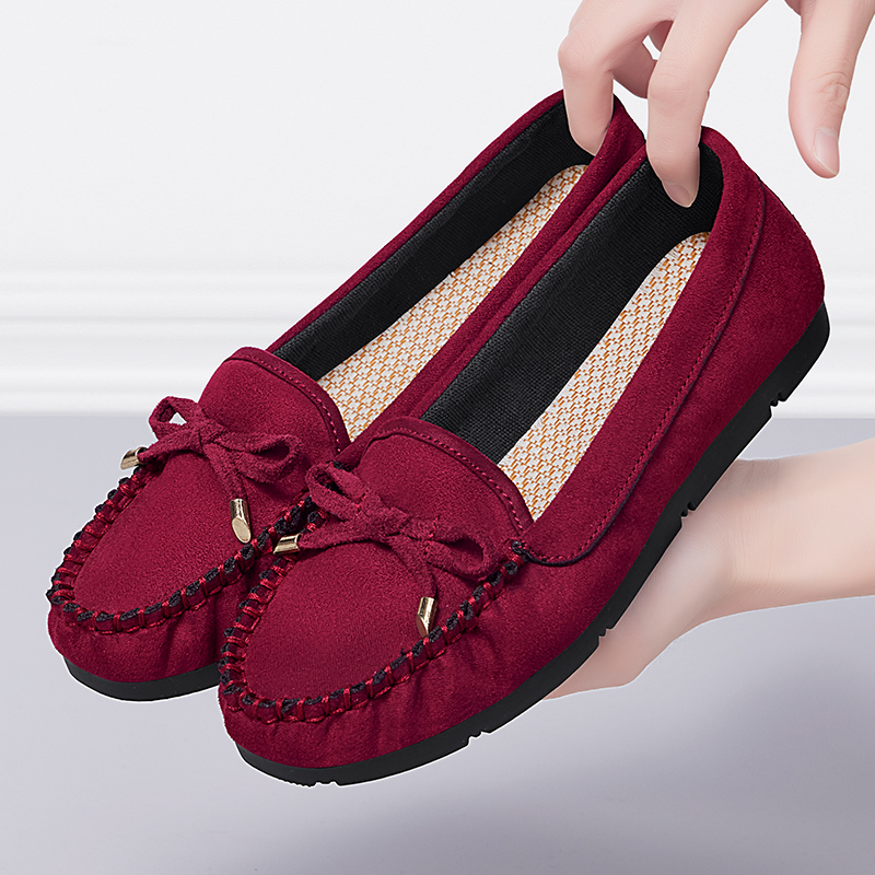 老北京布鞋女新款品牌一脚蹬工作黑色不累脚厨房女式春秋豆豆鞋子