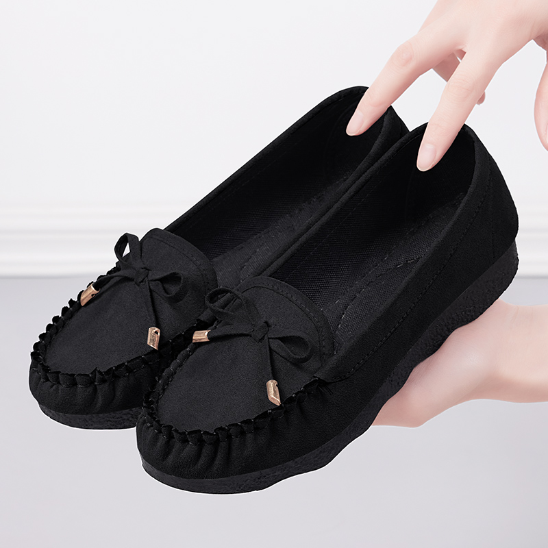 老北京布鞋女新款夏季软底2025年豆豆鞋耐磨女士百搭黑色工作鞋子,女鞋,传统布鞋,淘宝优惠券,粉丝福利购,淘宝优惠卷