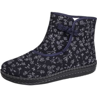 冬季老太太棉鞋女加绒2026老北京布鞋官方旗舰店秋冬软底老人鞋子