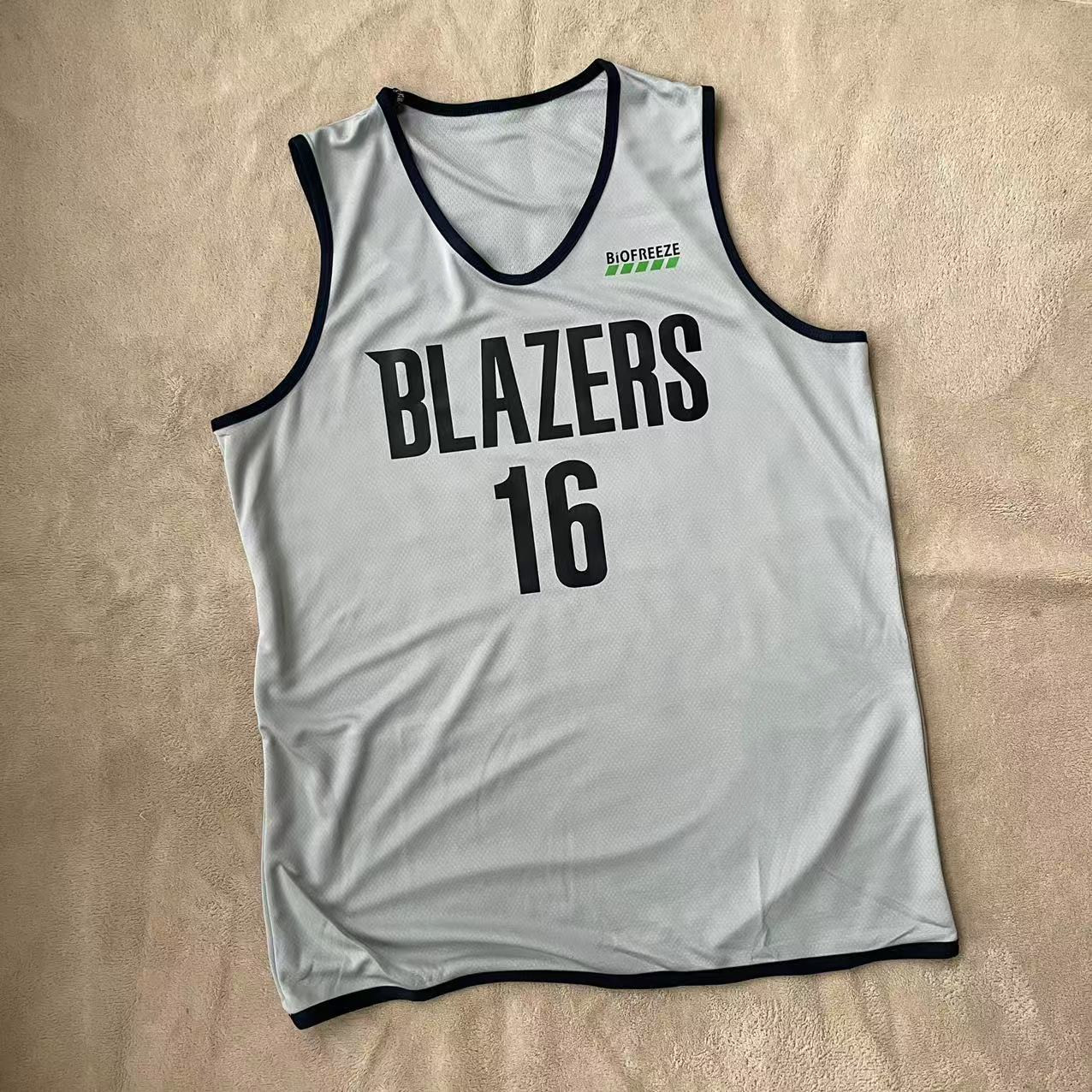 开拓者杨瀚森训练球衣美式背心