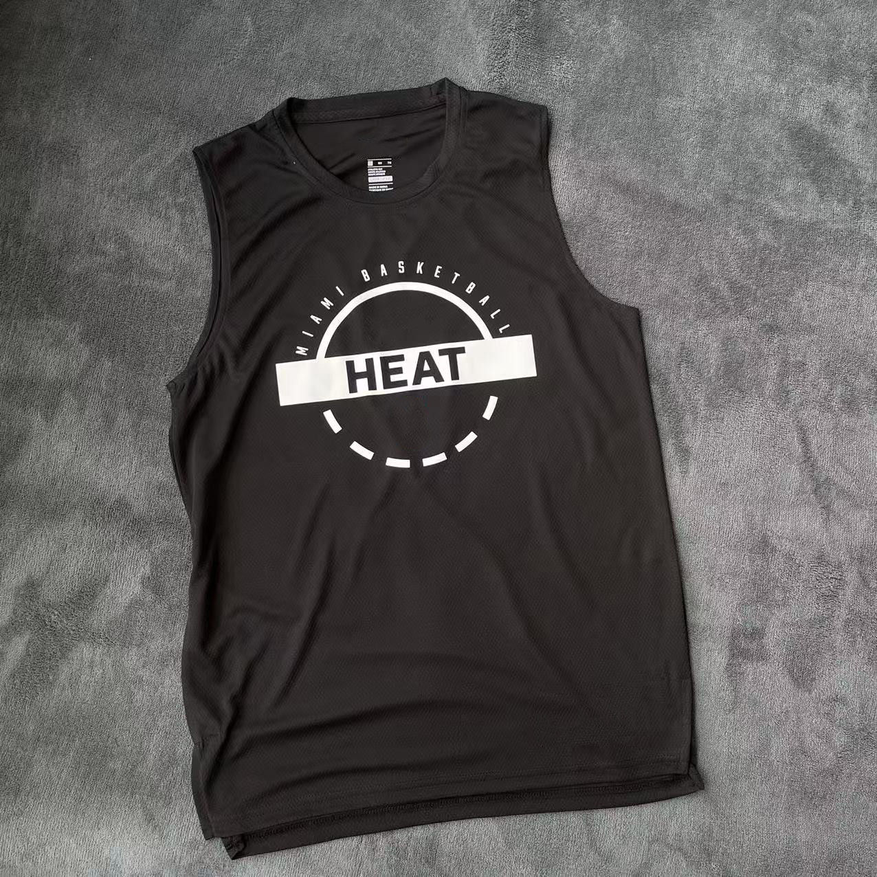 热火2025款训练服背心 希罗球衣速干篮球训练美式投篮服无袖坎肩