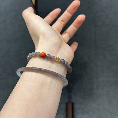 一念·芜华和田玉南红S925手串