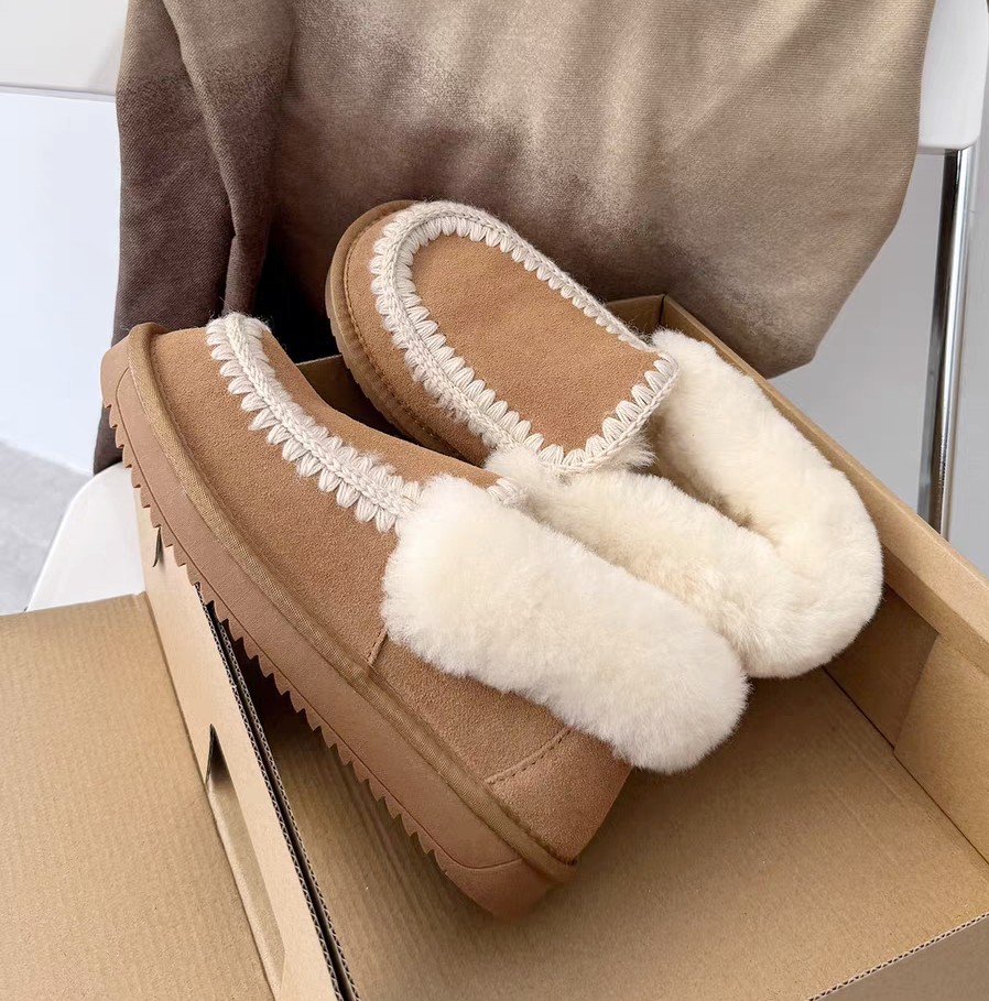 拍大一码 女鞋真皮真毛雪地靴女冬季新款短筒加绒加厚豆豆棉鞋,女鞋,时尚雪地靴,淘宝优惠券,粉丝福利购,淘宝优惠卷