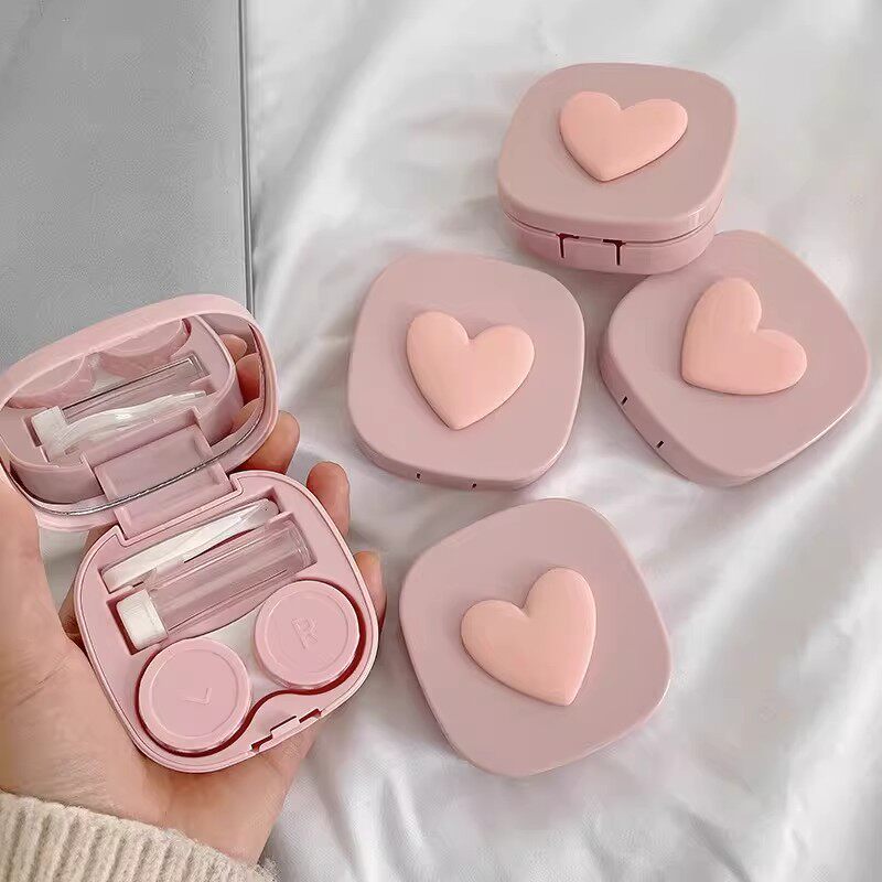 纯色马卡龙美瞳盒子隐形眼镜盒可眼镜收纳盒