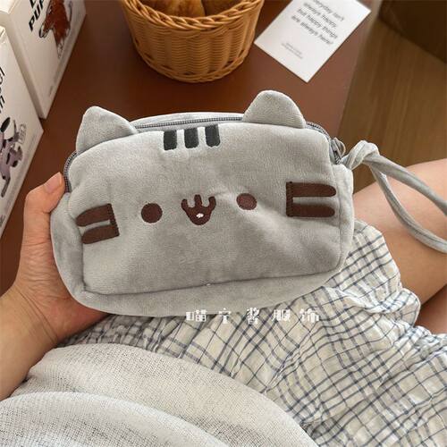 美国pusheen胖吉猫打盹猫可爱猫咪实用笔袋学生文具盒收纳包