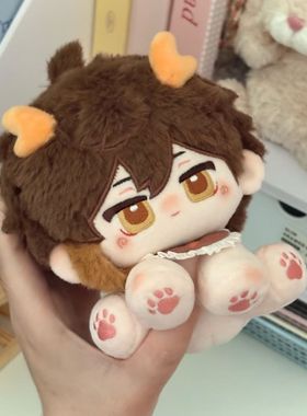 正版首发原神钟离属性捏捏体15cm棉花娃娃超可爱同人毛绒玩偶礼物